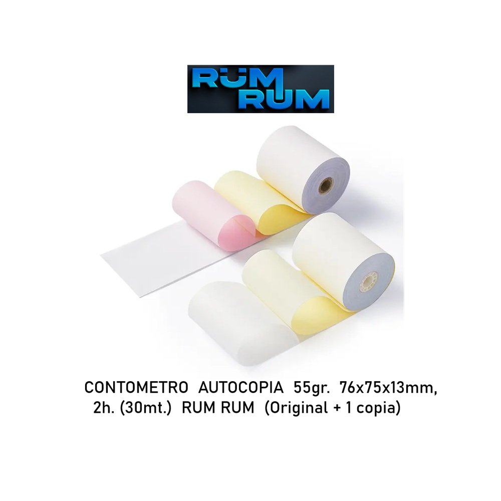 CONTOMETRO AUTOCOPIA 55gr. 76x75x13mm, - 2hojas RUM