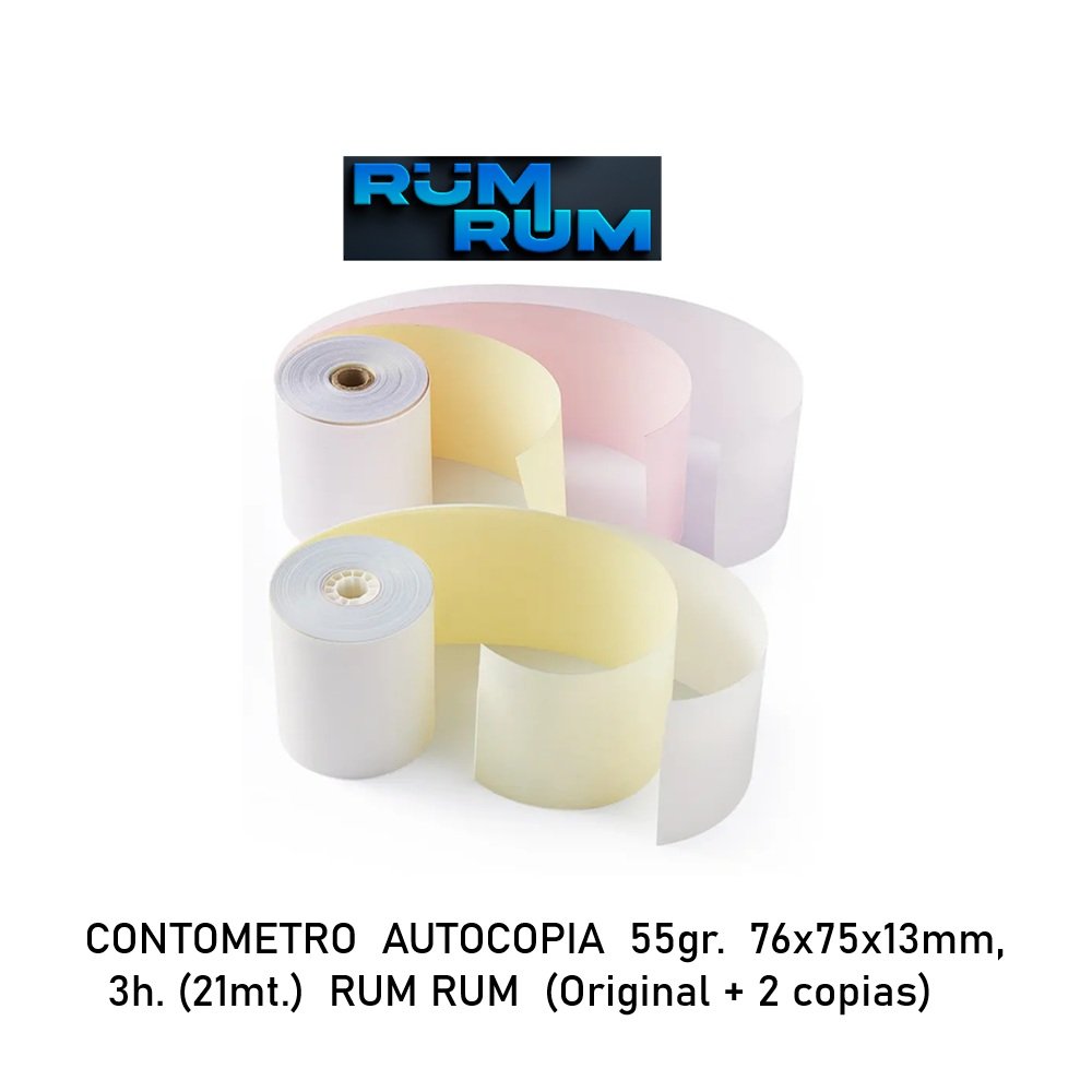 CONTOMETRO AUTOCOPIA 55gr. 76x75x13mm, - 3hojas RUM